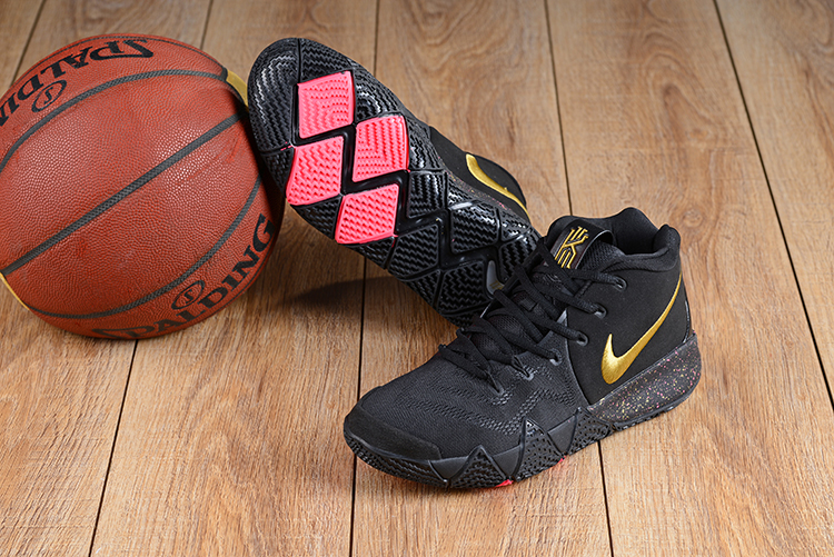 New Nike Kyrie 4 Black Gold Sneaker